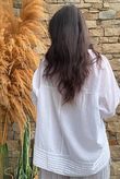 Prairie Pintuck Cotton Smock White
